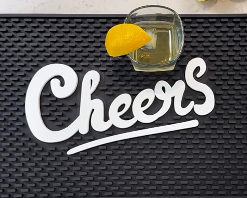 Cheers Sign Silicone Bar Mat 18x12 in