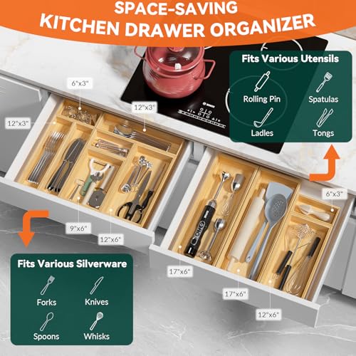 Bamboo Drawer Organizer (2 Count)