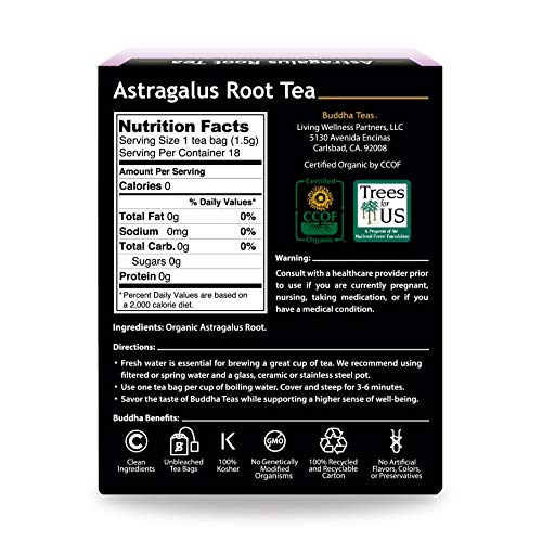Organic Astragalus Root Tea (18 Count)