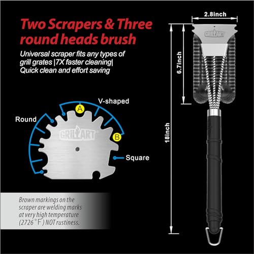 Grill Brush and Universal Fit Scrapers (19.95 Count)