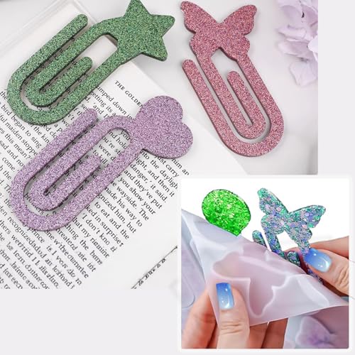 Resin Bookmark Mold Silicone Molds for Epoxy Paperclips (2 Count)