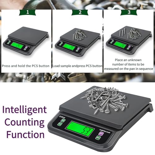 66lbs 30kg Large Digital Kitchen Scale with 6 Unit & Tare Funtion (6 Count)