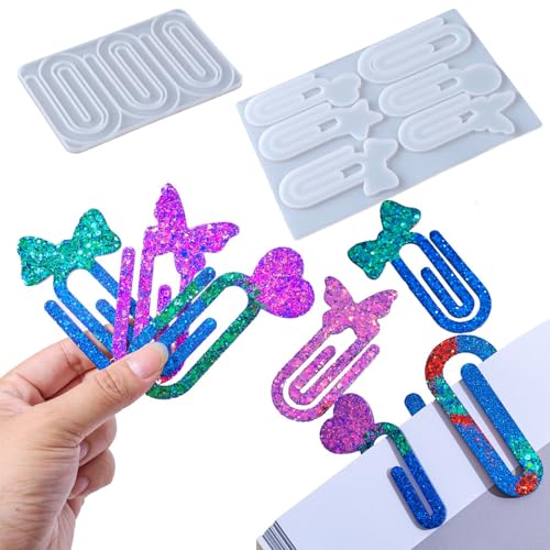 Resin Bookmark Mold Silicone Molds for Epoxy Paperclips (2 Count)