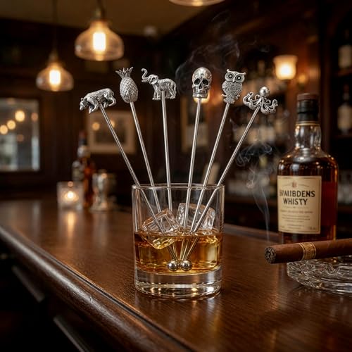 6 Pcs 7.5 Inch Metal Stir Sticks