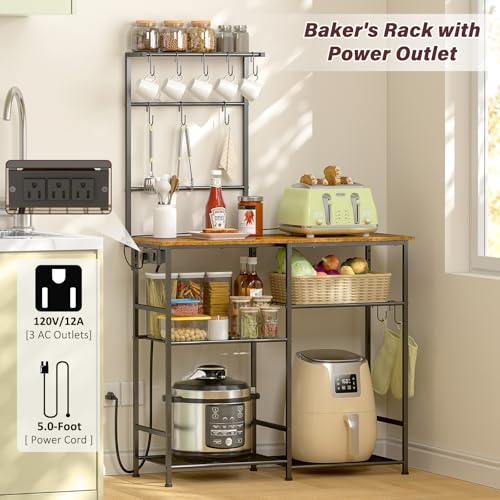 Bakers Rack with Power Outlet