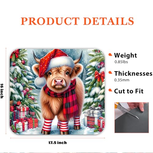 Christmas Highland Cow Dish Drying Mat