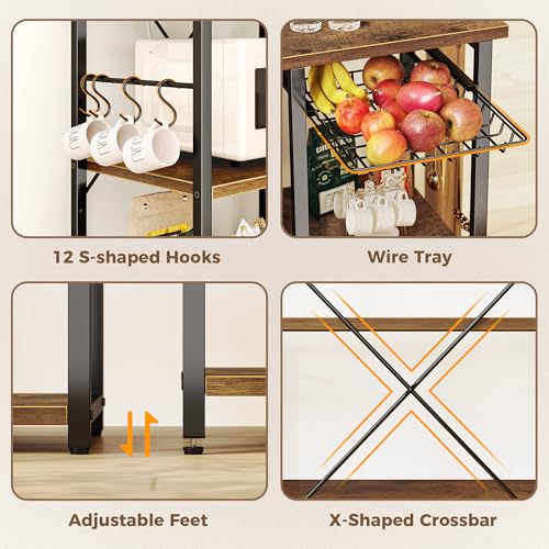 Large Bakers Rack with Power Outlets
