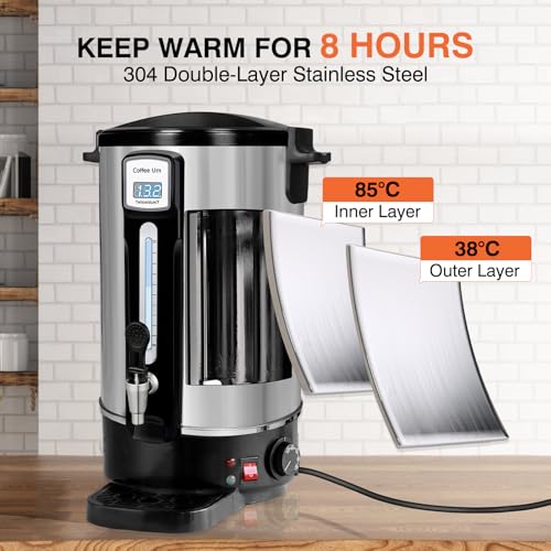 Commercial Coffee Urn 50 Cup Stainless Steel Coffee Maker