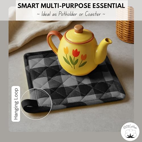 Buffalo Plaid Check Oven Mitts and Pot Holders Set of 4 (4 Count)