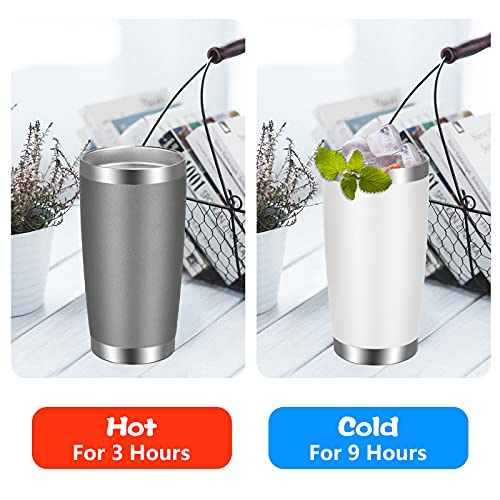 20oz Tumbler with Lid and Straw Stainless Steel Tumbler Cup Bulk Vacuum Insulated Double Wall Travel Coffee Mug Powder Coated Coffee Cup (12 Count)