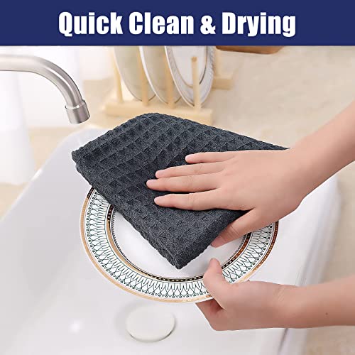 Microfiber Waffle Weave Kitchen Towels (4 Count)