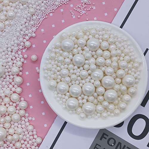 Edible White Sugar Pearls Candy Sprinkles 120G (4.23 Ounce)