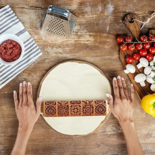 Christmas Wooden Rolling Pin for Baking