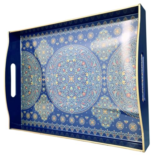 Boho Blue Decorative Tray