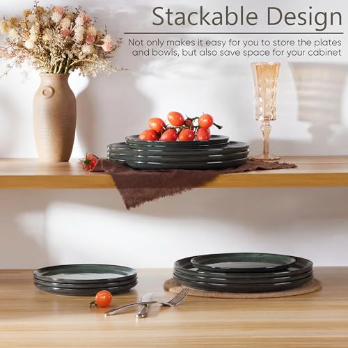 Ceramic 10.43 Inch Dinner Plates Set of 6