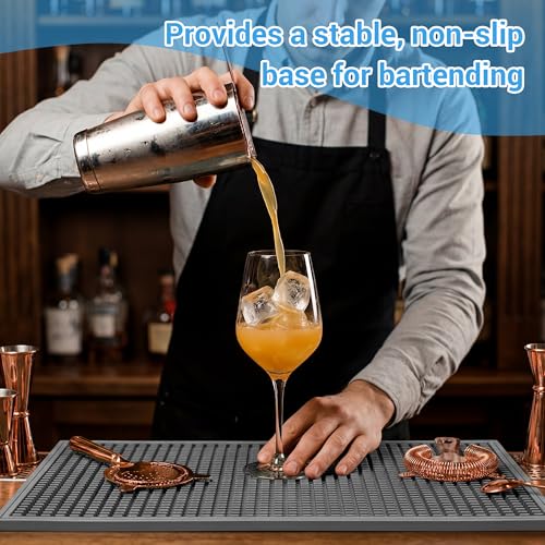 Bar Mat Premium 18"X12" Rubber Bar Mats for Countertop