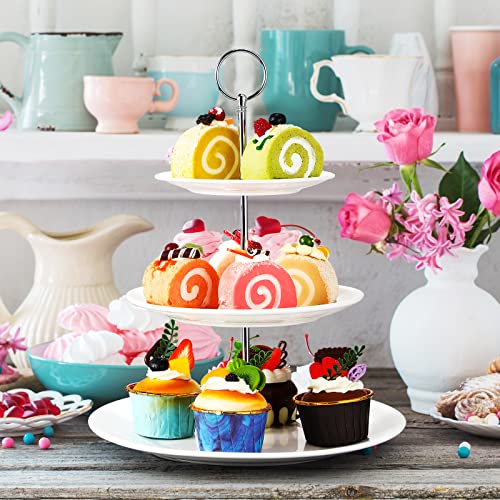 2 Pcs 3 Tier Porcelain Cupcake Stand