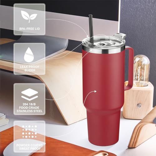 40 oz Stainless Steel Tumbler with Handle