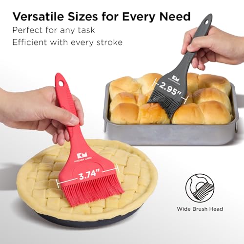 Platinum Silicone Extra Wide Pastry & Basting Brush Set (2 Count)