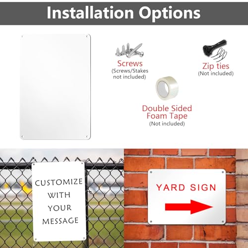 White Blank Metal Sign (4 Count)