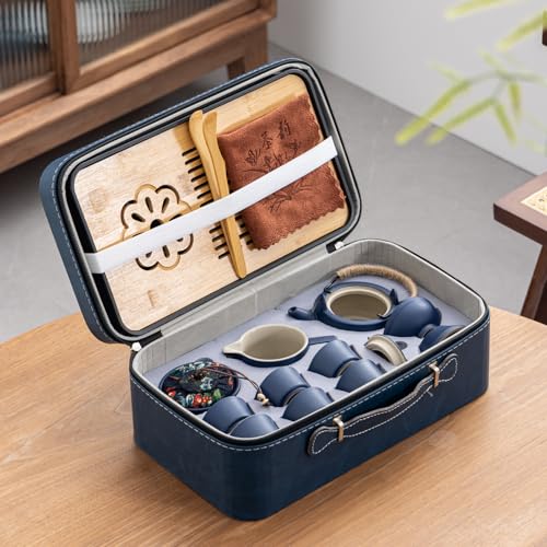14 Piece Portable Ceramic Travel Tea Set
