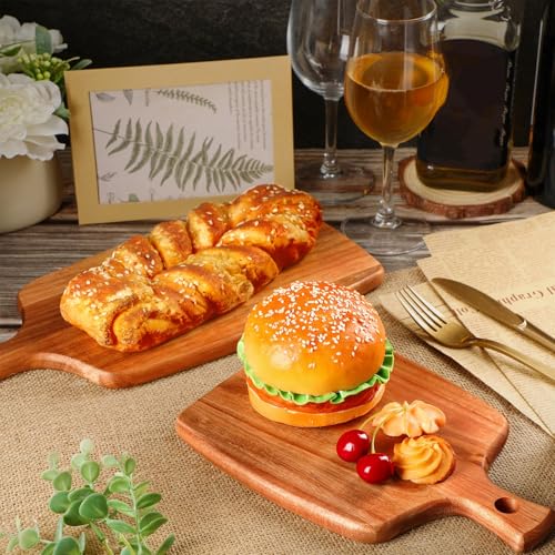 3 Pcs Acacia Wood Cutting Board with Handle (3 Count)