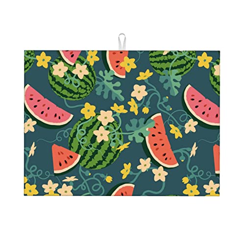 Large Dish Drying Mats For Kitchen Counter Microfiber Kitchen Drying Mat XL Draining Pad Absorbent Quick Drying Dish Mat 18x24 Inch
