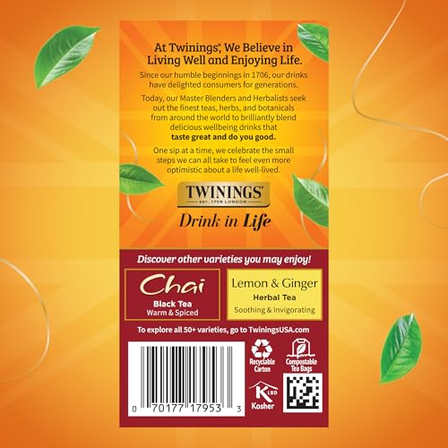 French Vanilla Chai Black Tea Individually Wrapped Bags (120 Count)
