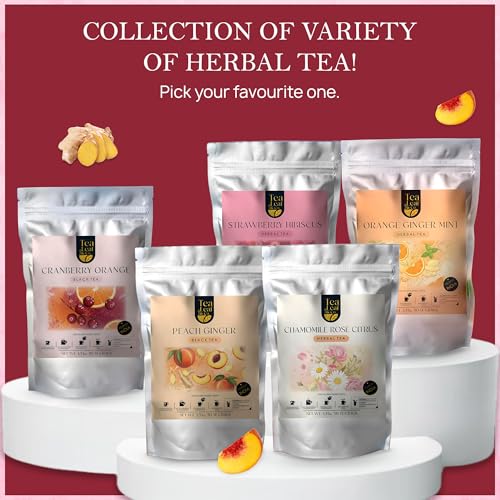 Tealeaf & Co. Peach Ginger Tea Blended with Organic Spices (7.055 Ounce)