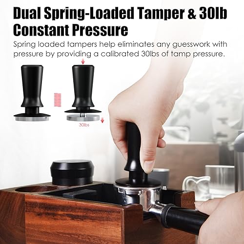 51mm Spring Loaded Espresso Tamper Fits 51mm Portafilter