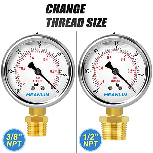 30inHG~0Psi Stainless Steel 1
