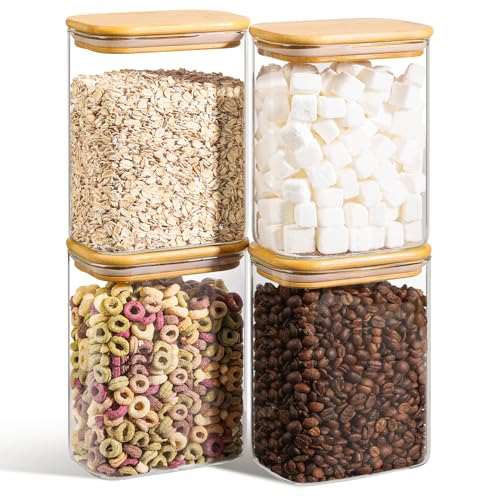 Glass Storage Containers with Lids 1.2 Qt (4 Count)