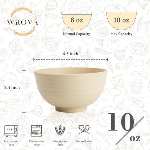 Small Wheat Straw Bowls Sets of 6