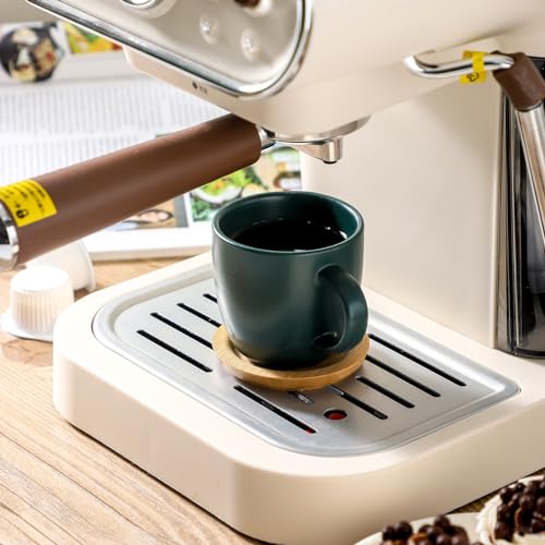 Stackable Porcelain Mini Espresso Cups and Saucers Set of 6