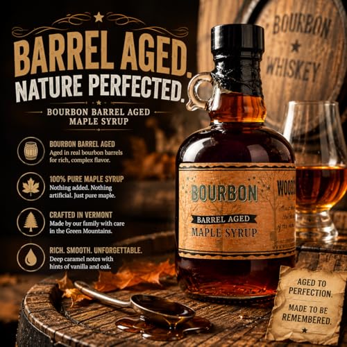 Vermont Bourbon Barrel Aged Maple Syrup (8.45 Fl Oz)