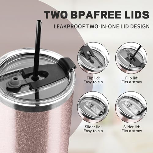 40 oz Tumbler with Lids and Straws