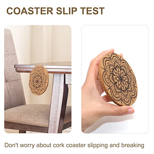 Cork Coasters for Drinks Absorbent Non Slip 12pcs 4 Inch India