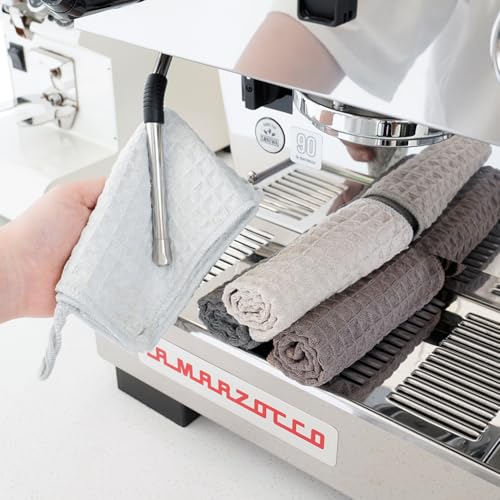 6 Pack Microfiber Espresso Barista Cleaning Towels (6 Count)