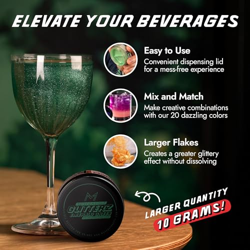 Emerald Green Edible Glitter for Drinks & Cakes