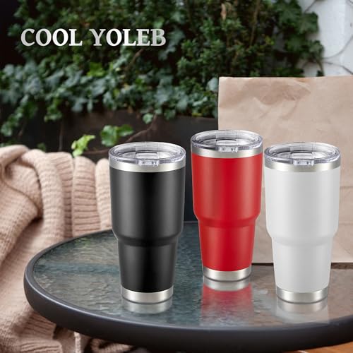 30 oz Tumbler with Lid Stainless Steel Tumblers Bulk (8 Count)