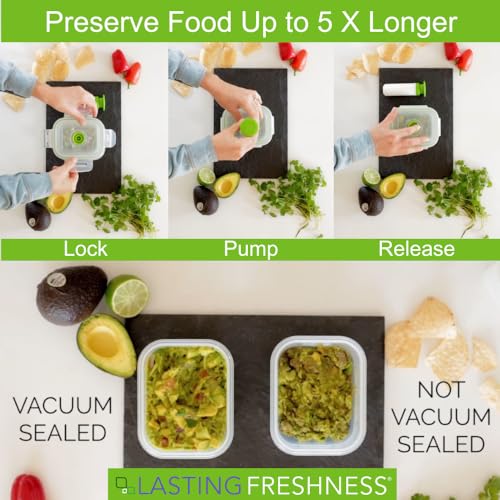 Vacuum Seal Food Storage Containers with Hand Pump