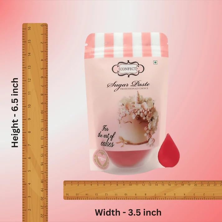 Red Fondant Vibrant Edible Cake Fondant for Christmas & Special Occasions (8.8 Ounce)