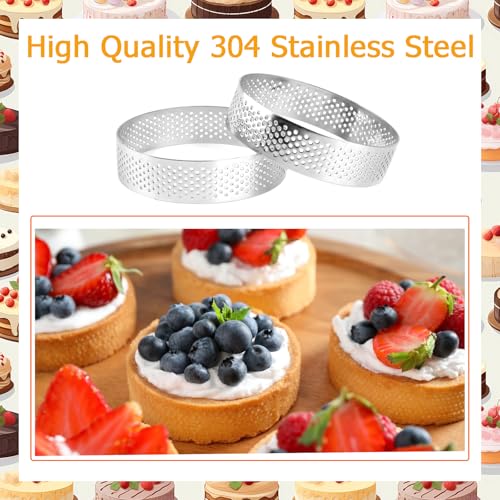 9 Pack 3.15 Inch Perforated Tart Rings (9 Count)
