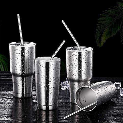 Set of 4 Reusable Metal Straws (7.99 Count)