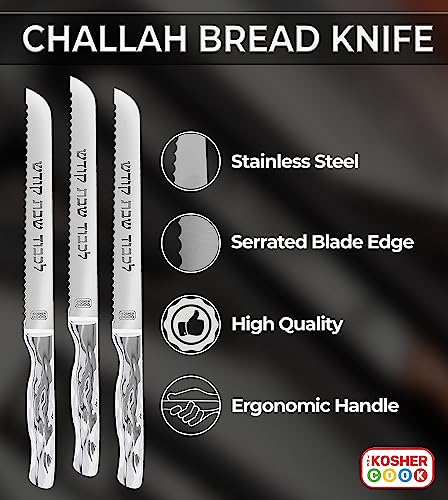 Premium Stainless Steel Challah Bread Knife