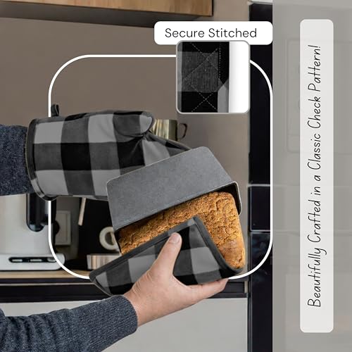 Buffalo Plaid Check Oven Mitts and Pot Holders Set of 4 (4 Count)