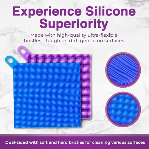 Silicone Sponges for Dishes (4 Count)