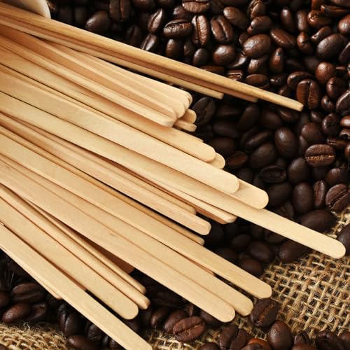 1000PCS 5.5 IN Wooden Coffee Stirrers