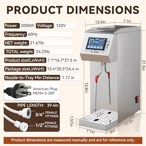 Commercial Milk Frother and Steamer 2000W