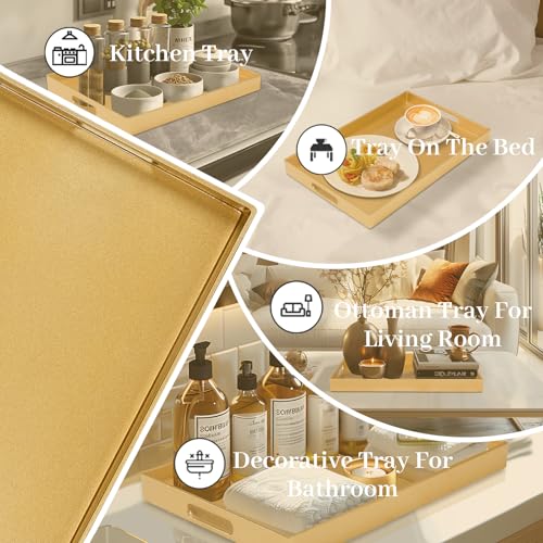 Gold Decorative Tray for Coffee Table